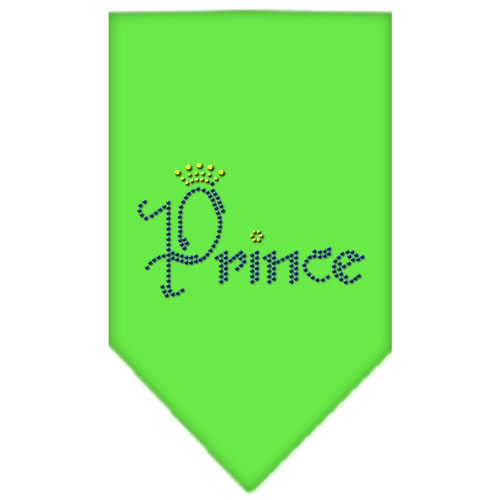 Prince Rhinestone Bandana Lime Green Small